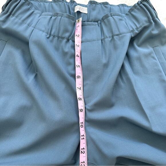 Brunello Cucinelli women navy wool pants size 6 US Retail 2250$ - Picture 12 of 15